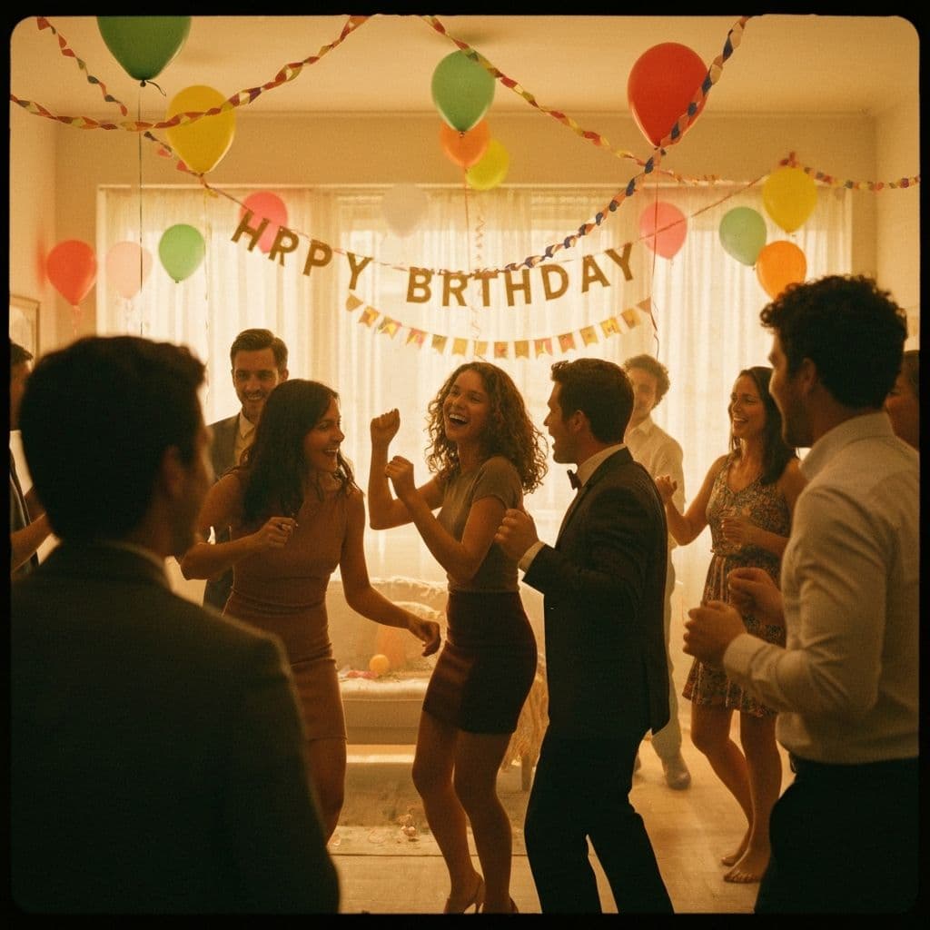 Invitados bailando durante una fiesta de cumpleaños