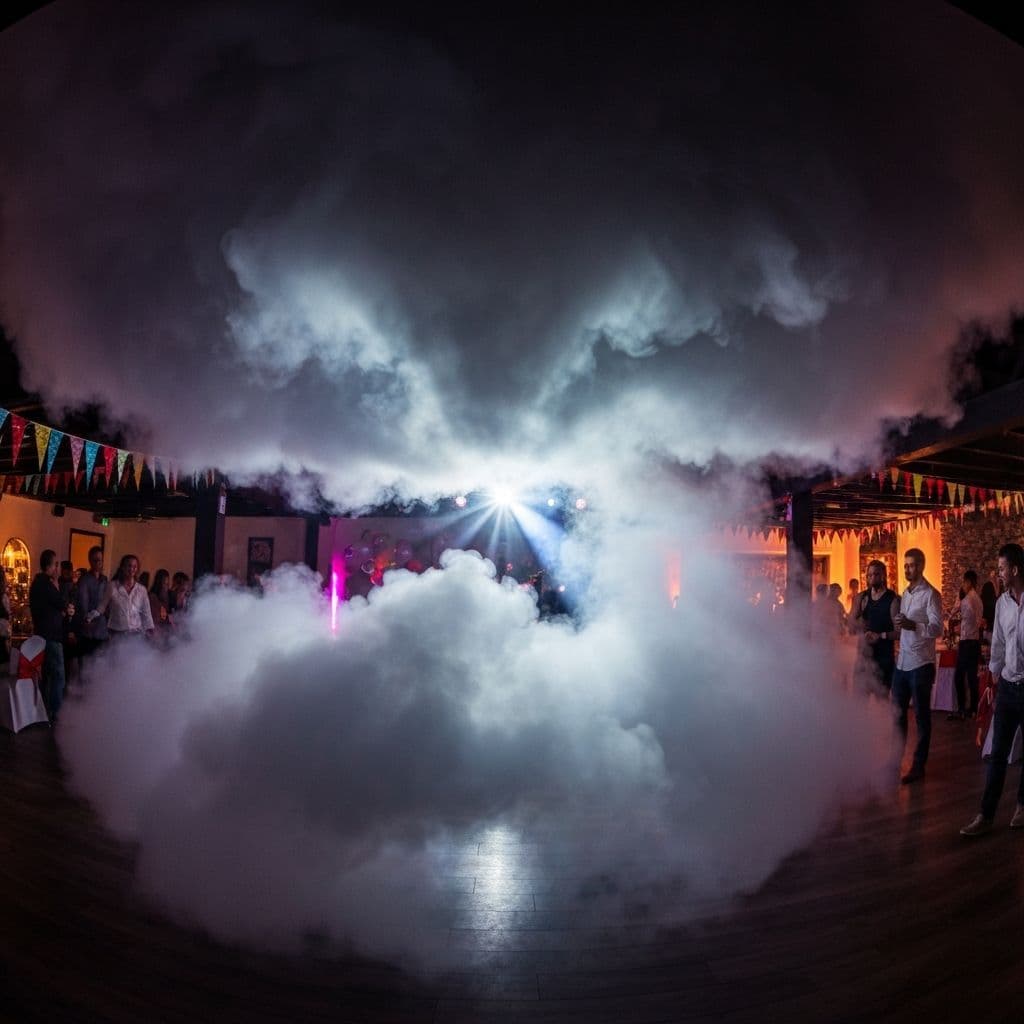 Efecto de humo durante una fiesta
